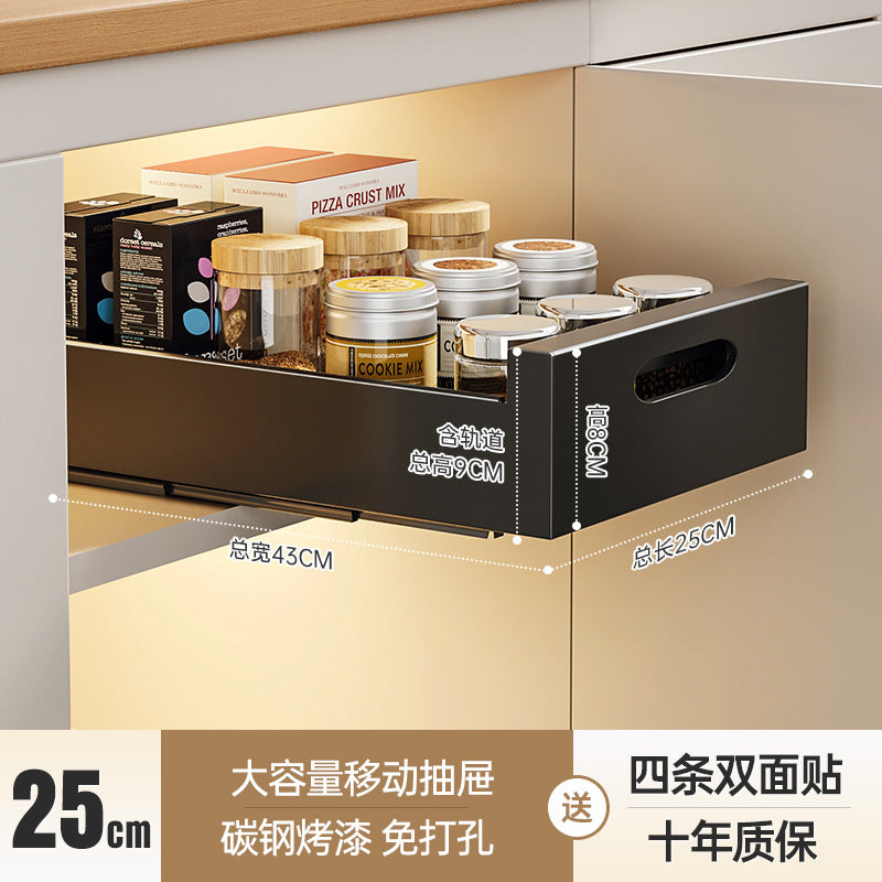 Slide-Out Kitchen Drawer Rack