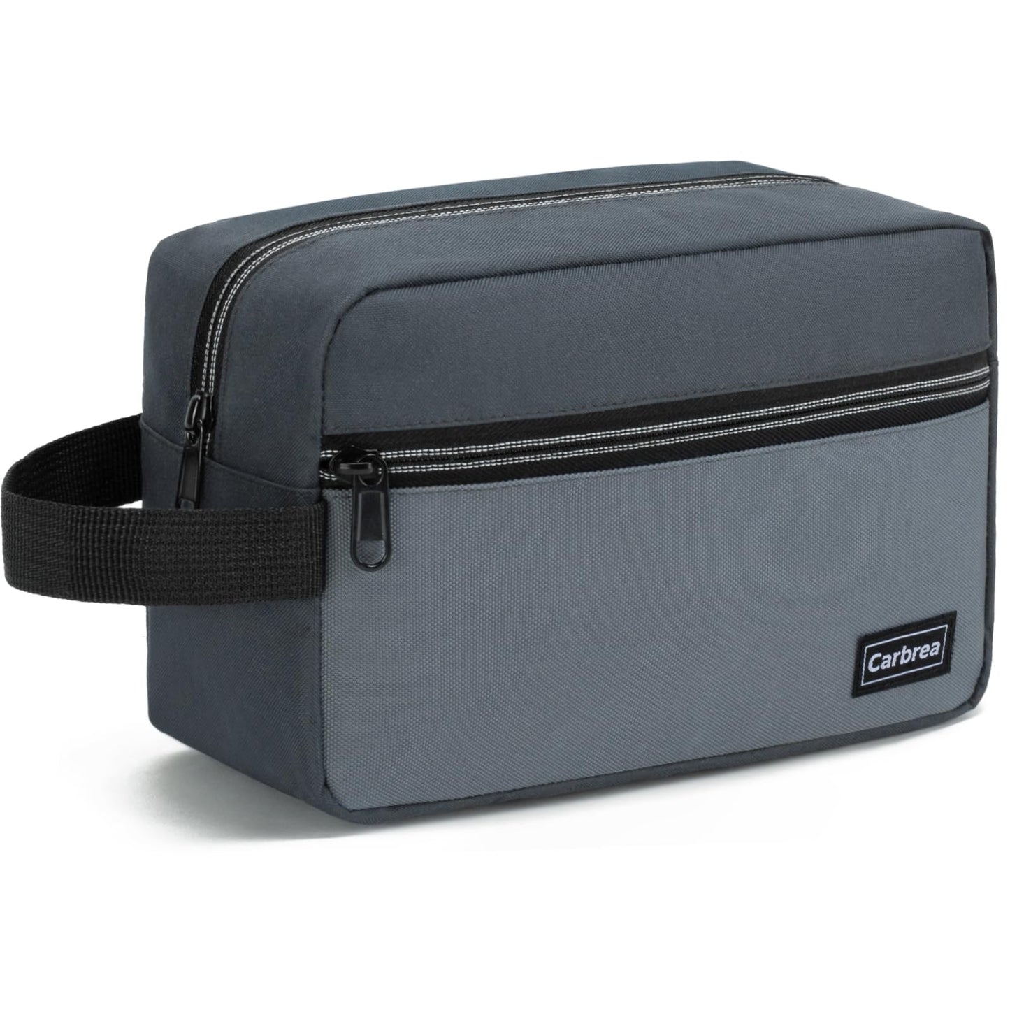 Grey Crabrea travel toiletry bag with multiple compartments