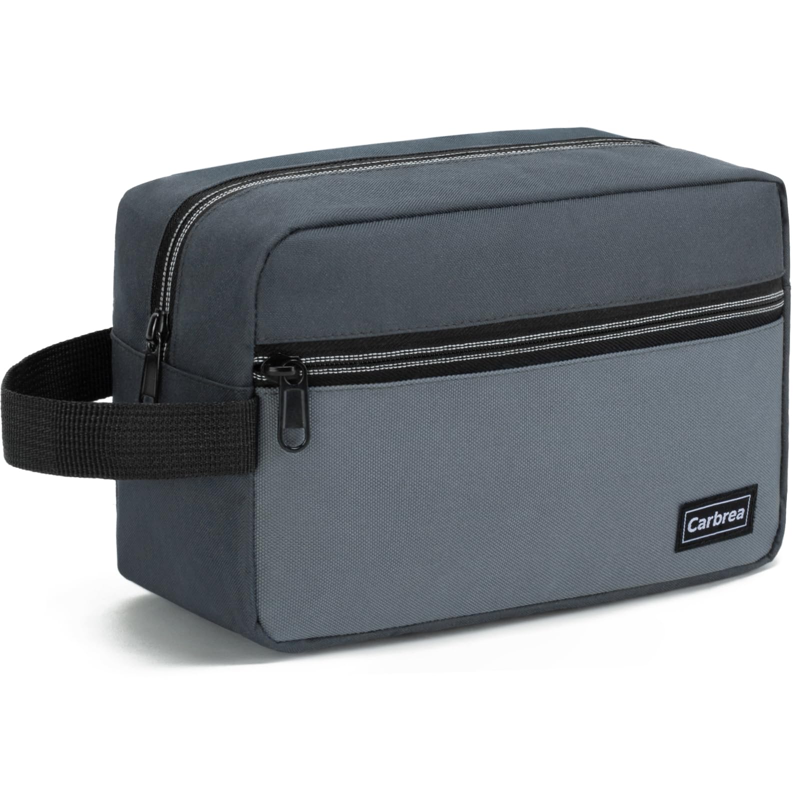 Grey Crabrea travel toiletry bag with multiple compartments