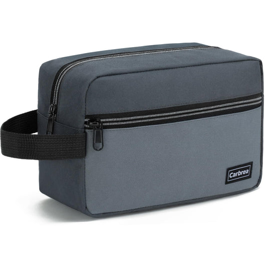 Grey Crabrea travel toiletry bag with multiple compartments