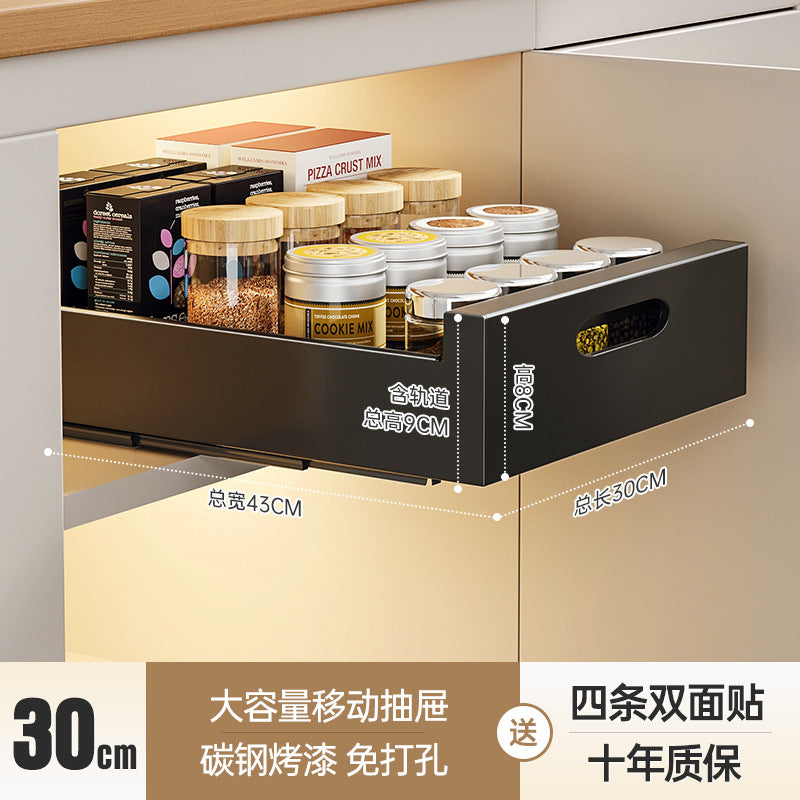 Slide-Out Kitchen Drawer Rack