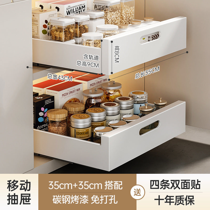 Slide-Out Kitchen Drawer Rack