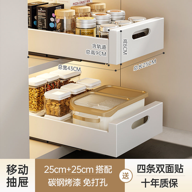 Slide-Out Kitchen Drawer Rack