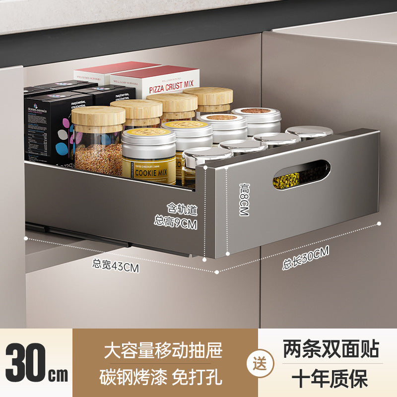 Slide-Out Kitchen Drawer Rack