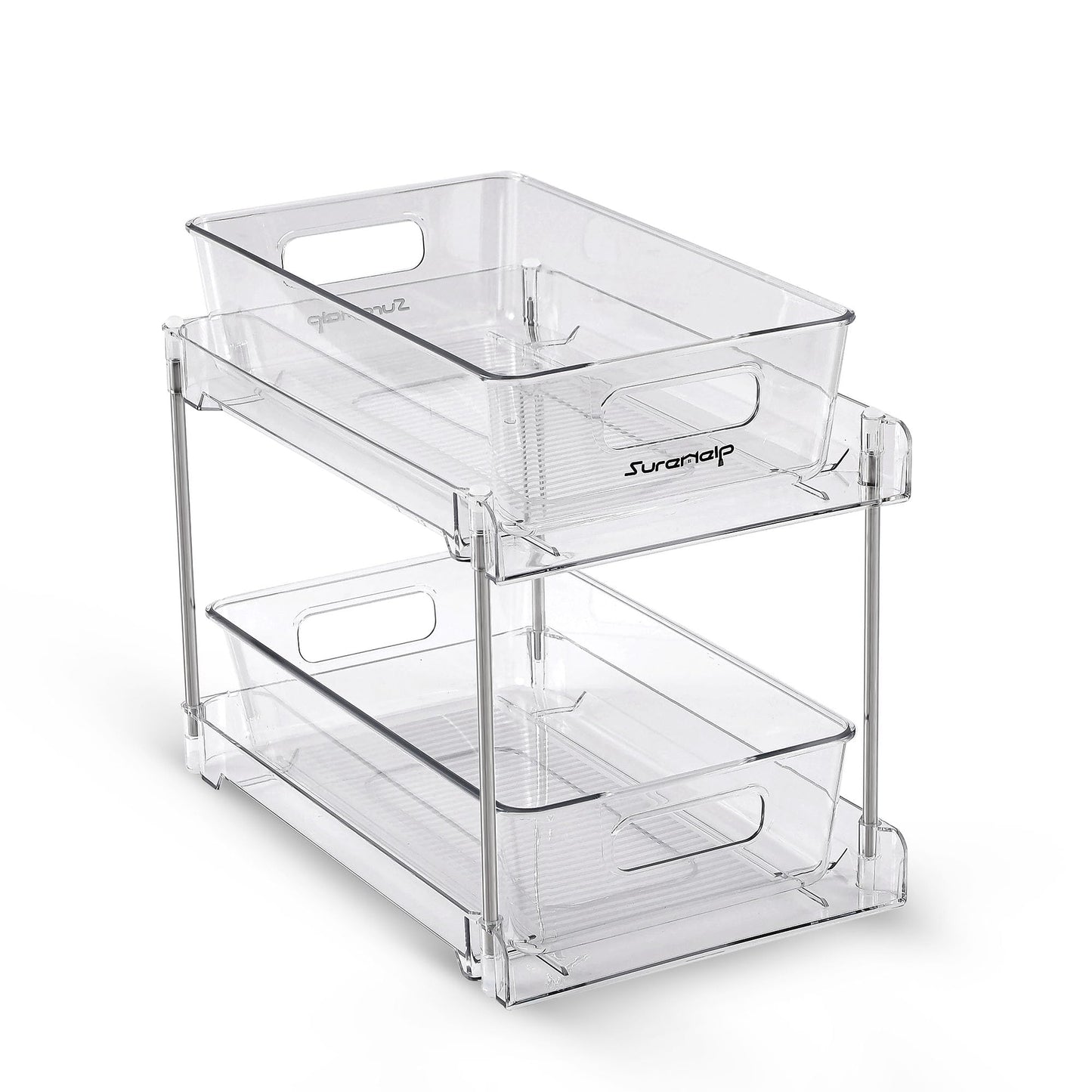 ClearView 2-tier slide-out storage organizer, front view