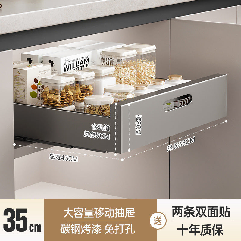 Slide-Out Kitchen Drawer Rack
