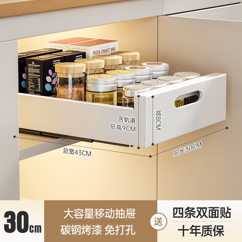 Slide-Out Kitchen Drawer Rack