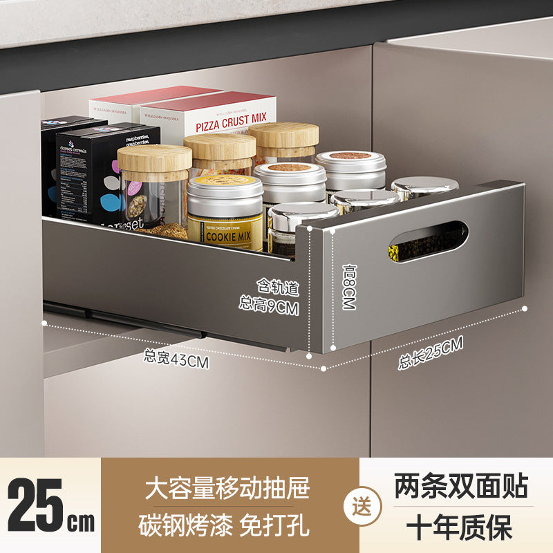 Slide-Out Kitchen Drawer Rack