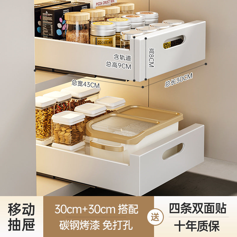 Slide-Out Kitchen Drawer Rack