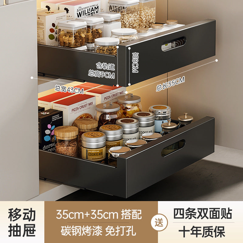 Slide-Out Kitchen Drawer Rack