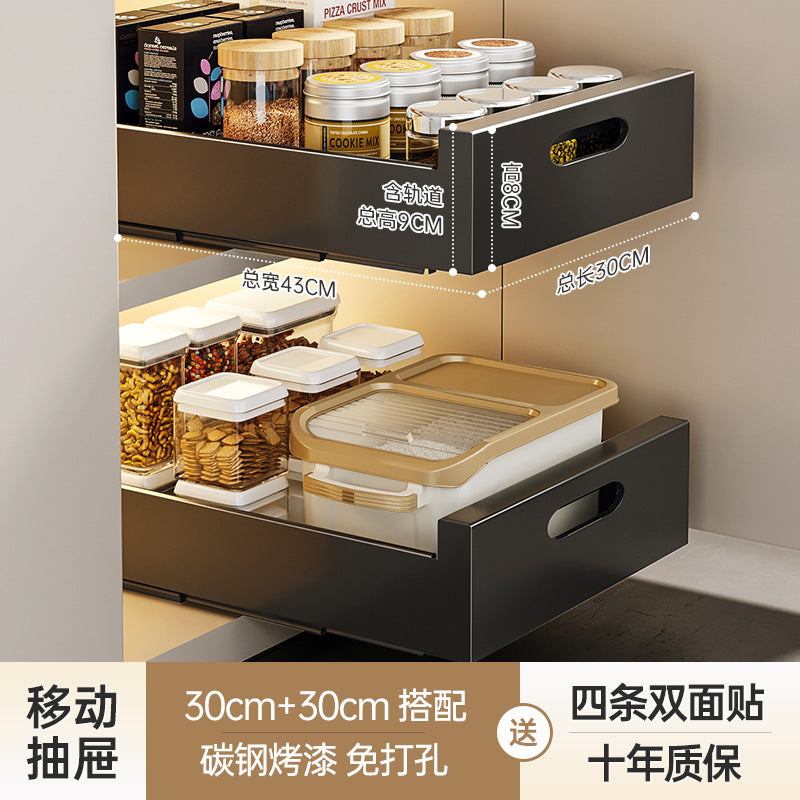 Slide-Out Kitchen Drawer Rack