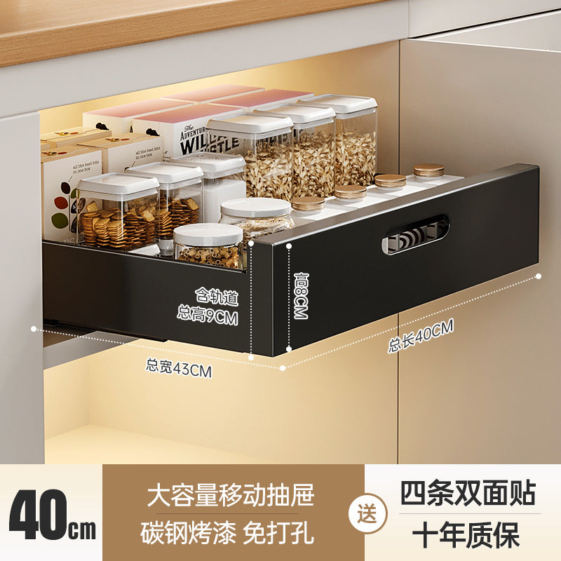 Slide-Out Kitchen Drawer Rack