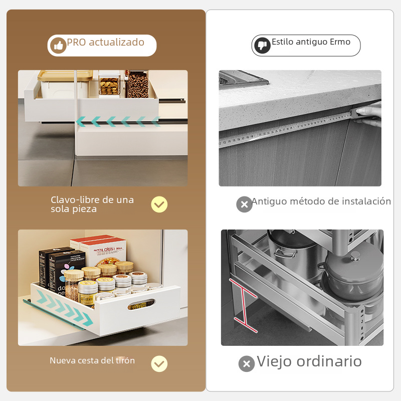 Slide-Out Kitchen Drawer Rack