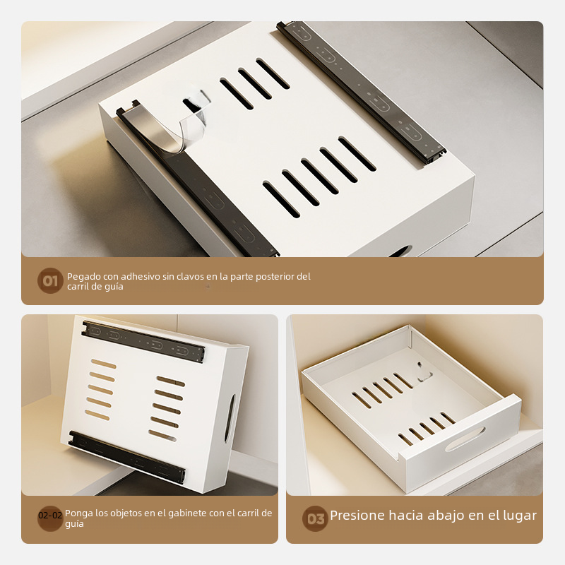 Slide-Out Kitchen Drawer Rack