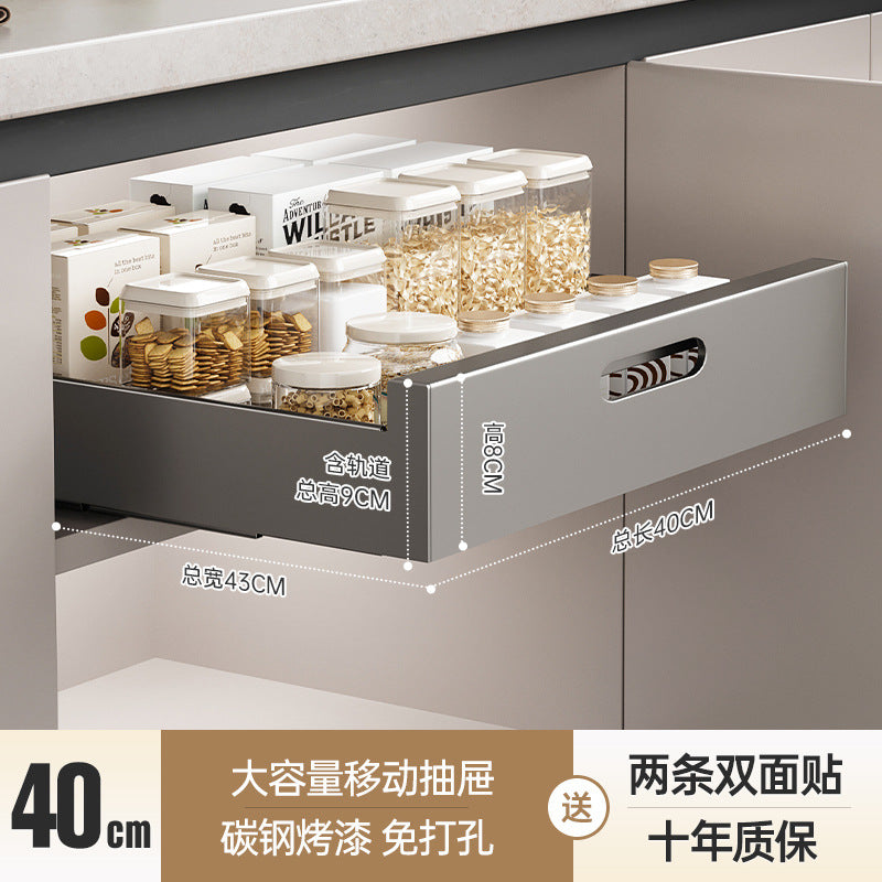 Slide-Out Kitchen Drawer Rack